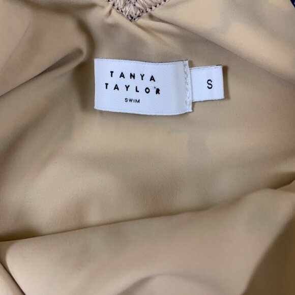 Tanya Taylor Floral One Piece Swimsuit Tie Waist V Neck Retro Style Small - Picture 5 of 5